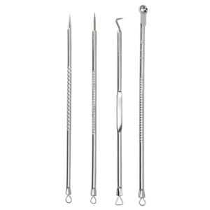 Professional Design Black & White Head Remover Customized Salon & Home Use Dual End Anti Rust Pimple Acne <b>Extractor</b> - Product Image 3