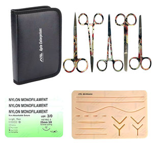 Kit de Práctica de Sutura Quirúrgica para Estudiantes de Medicina, Almohadilla de Silicona Resistente para Suturas, Kit de Sutura - Product Image 1