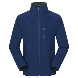Chaqueta Soft Shell Gris para Hombre, Cuello Alto con Cremallera, Abrigo Informal para Exteriores, Senderismo, Camping, Deportes y Trabajo - Product Image 3