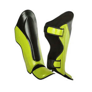 Protège-tibias et protège-pieds Twins de qualité supérieure en cuir véritable pour Muay Thai, personnalisables - Product Image 3
