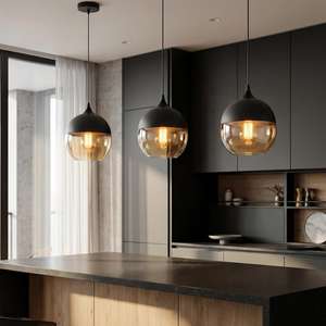 Luxury Design <b>Brass</b> and Glass <b>Lantern</b> for Kitchen Restaurant Home Decoration Eco-Friendly Handmade Hanging Light - Product Image 1