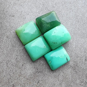 Chrysoprase vert naturel de qualité AAA+, cabochon rectangulaire, dos plat, pierre précieuse calibrée pour bijoux, toutes tailles disponibles - Product Image 4
