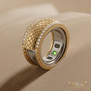 Anillo de moissanita con patrón escamas de plata 925 maciza de primera calidad, joyería de lujo, anillo inteligente. - Product Image 3