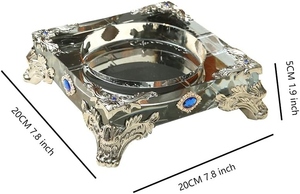 Grand cendrier sans fumée en aluminium, durable, pour patio extérieur et décoration intérieure, style américain - Product Image 3