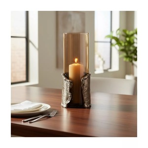 Porte-bougie cylindrique avec base pour la décoration de la maison - Product Image 6