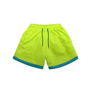 Shorts de combat MMA pour hommes de haute qualité, avec bordure jaune-vert, séchage rapide, polyester, entraînement, compétition, coupe régulière, taille adulte - Product Image 3