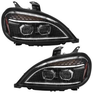 Fari a LED potenziati per Freightliner Columbia 2004-2017, gruppo ottico nero con lato guida e lato passeggero - Product Image 1