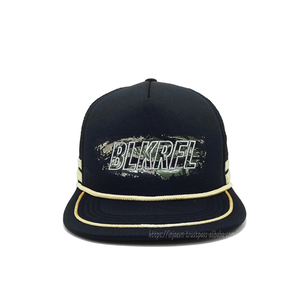 Casquette Trucker en Maille Rayée de Haute Qualité, 5 Panneaux, Snapback, Visière Plate, Logo Imprimé et Brodé, Style Urbain, Personnalisable et Réglable - Product Image 2