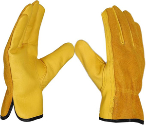 Custom New Design Cowhide Leather Industrial Construction Safety <b>Driving</b> <b>Gloves</b> OEM Durable Waterproof Driver Working <b>Gloves</b> - Product Image 4