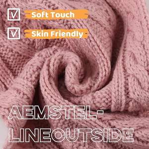 Bufanda de Punto Acrílica Suave al Tacto Unisex - Cálido Muffler de Invierno - Envoltura de Cuello Cómoda de Punto Acanalado con Logotipo Personalizado - Product Image 5