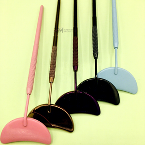 <b>Moon</b> Shape Eyelash <b>Mirror</b> Black/ Purple/ Rose Gold Plasma Coated Color And 2 Powder coated Color / Stainless Steel Lash <b>mirror</b> - Product Image 2