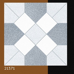 Carreaux de sol en céramique géométriques brillants 400x400mm – Carreaux gris modernes à motif hexagonal 400x400mm imprimés numériquement brillants - Product Image 2