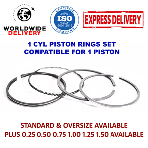 Juego de Anillos de Pistón Estándar de 75 mm para Peugeot 40421960 (PC) 039 15 V0 (M) XK 204, Compatible con Varios Modelos - Product Image 2