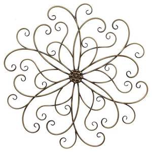 Décoration murale en métal en forme de fleurs et de feuilles pour la maison, le salon, avec couleur personnalisable et fixation murale. - Product Image 4