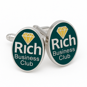 Mancuernillas personalizadas con el logotipo de la marca de palos de golf, regalo de lujo para hombres de negocios. - Product Image 3