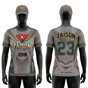 Custom Women Snooker Jersey 180 GSM Polyester Fabric Lightweight Breathable Brown With Green Side Panels Sublimation Printed <b>Log</b> - Product Image 5