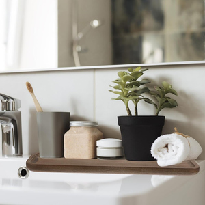 Assiettes de service en bois d'acacia naturel longs plateaux rectangulaires pour salle de bain décor de comptoir de cuisine sandwich fromage apéritif utilisation - Product Image 6