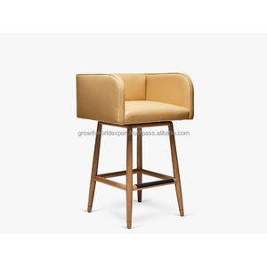 2025 Meilleur Bar Restaurant Chaise Premium En Bois En Cuir Café Chaise Canne Design Moderne pour Salle À Manger Entrée pour Cuisine Hôtel Meubles - Product Image 2