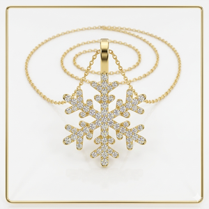 Vintage Celestial Custom 10K <b>Solid</b> <b>Gold</b> Hiphop Rhodium Plated Moissanite Diamond Iced Bling Snowflake <b>Pendants</b> Charms Necklaces - Product Image 5
