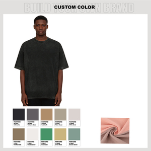 T-shirt unisexe 100 % coton, coupe droite, 230 g, personnalisé avec logo, délavé à l'acide, sérigraphié, écologique, de haute qualité - Product Image 5