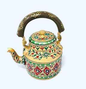 Bouilloire à thé en cuivre gravée motif floral, pot à café et à eau fait main, théière pour cuisine, restaurant, usage domestique et options cadeaux - Product Image 2