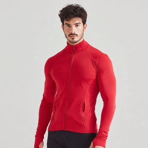 Compression Athletic <b>Yoga</b> Wear <b>Jacket</b> Men's Stand Collar Long Sleeve Training <b>Jacket</b> Men 100% Polyester <b>Yoga</b> Wear <b>Jackets</b> Men's - Product Image 2
