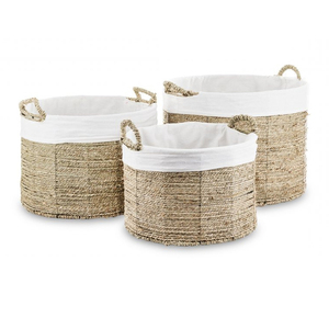 Natural Style Seagrass Eco-Friendly Rustic Multifunction Handmade <b>Basket</b> <b>Shelf</b> Organizer for Home and Kitchen <b>Storage</b> - Product Image 4