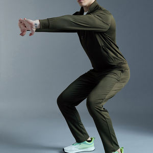 Survêtement personnalisé à faible MOQ avec logo, créez votre propre ensemble de sport pour homme, 100% polyester, ensembles de jogging pour homme, veste et pantalon de survêtement pour homme - Product Image 5