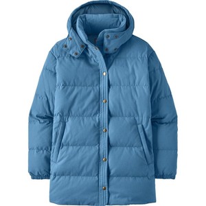 Women's <b>Quilted</b> Hooded <b>Jacket</b> Solid Color Thick Winter Warm Long Sleeve Full Length Polyester Wadding Coat With Button Closure - Product Image 1