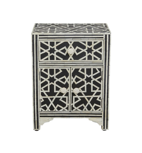 Mesa de Centro Hecha a Mano con Incrustaciones de Hueso y un Impresionante Diseño de Mosaico, Mesa de Centro Atemporal con Incrustaciones de Madreperla para un Estilo Clásico - Product Image 5