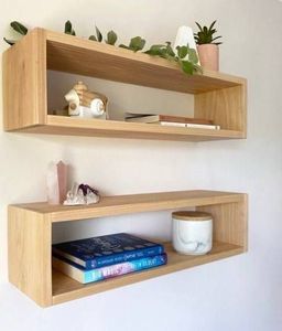 Étagères murales en bois modernes pour la décoration de la maison, le rangement et la présentation décorative - Product Image 2