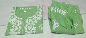 Conjunto de Kurta y Palazzo Verde Bordado, Traje Indio-Pakistaní de Rayón, Ropa Casual Étnica y de Oficina para Mujer, Ajuste Cómodo - Product Image 2