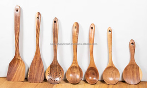 Élégant ensemble porte-cuillère en bois d'acacia personnalisé pour les occasions de mariage - Product Image 3