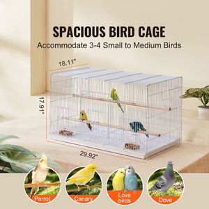 Gabbia per Uccelli Impilabile da 30 Pollici in Ferro per Piccoli Pappagalli, Canarini, Cacatua, Agaporni, Fringuelli, Pappagallini, Macaw e Altri - Product Image 2