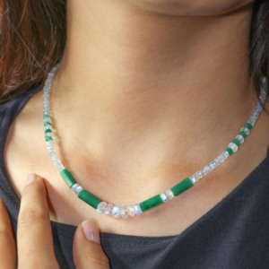 Face Beaded Pencil Necklace Natural Stone Beaded <b>Pendant</b> Necklace Dainty Minimalist Women Fashion Jewelry - Product Image 5