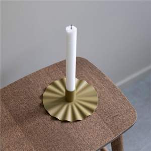 Support de bougie de luxe en laiton martelé à la main, style vintage, pour bougies coniques, idéal pour la décoration de la maison et les mariages, vente en gros - Product Image 2