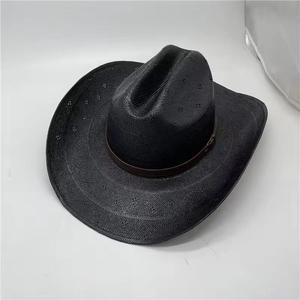 Chapeau de cowboy classique personnalisé en feutre 100% laine, à large bord, avec bande en cuir, style western - Product Image 4