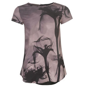 Camiseta de Lona Sublimada Informal de Primavera/Verano para Mujer, Diseño Personalizable, Manga Corta, Cuello Redondo, 100% Algodón Transpirable - Product Image 3