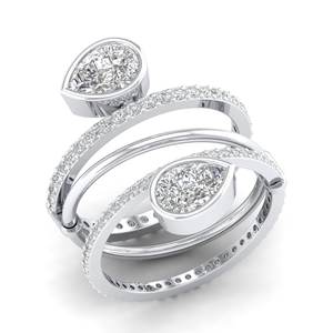 Bague de fiançailles REYES, nouvelle arrivée, argent sterling 925, coupe poire, moissanite 2,14 carats, pour femme, certifiée GRA, bijoux fins - Product Image 2