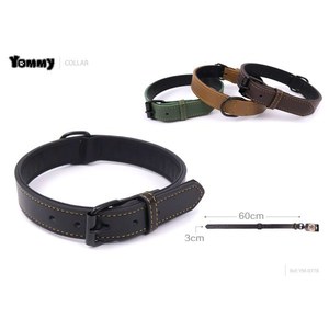 Collar de Cuero Yommy de 60cm y 3cm de Ancho para Perros, Accesorios para Mascotas - Product Image 1