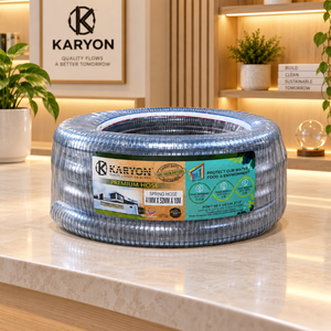 สายดูดน้ำแบบสปริง PVC ยี่ห้อ KARYON  แบบใส  สำหรับปั๊มน้ำ  ใช้ในฟาร์ม โรงงาน  ระบบระบายน้ำ  สำหรับมืออาชีพ - Product Image 1