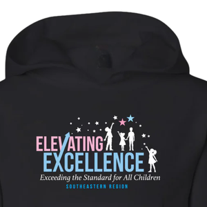 Sweat à capuche noir pour jeunes Elevating Excellence, en mélange de coton doux, à manches longues, décontracté, mode, vêtement de tous les jours - Product Image 6