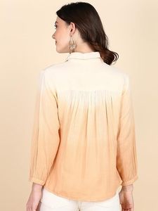 Camisa Maaesa de algodón para mujer, hecha a mano, con cuello extendido, manga larga, estilo casual, corte regular - Product Image 5