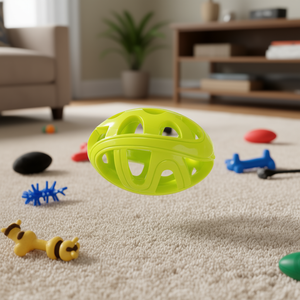 Juguete Interactivo para Mascotas Rugby Panal TPR 11 Cm Lime - Product Image 3