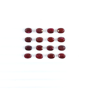 Rubis africains naturels non traités, ovales calibrés 6x8mm, pierres précieuses facettées naturelles, prêtes à l'emploi pour la création de bijoux - Product Image 3