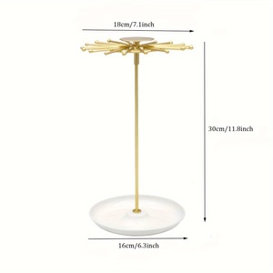 360 Degree Rotating Jewelry Stand Multi Arm Display Rack High Capacity Necklace Holder Stable Base <b>Tangle</b> Free Storage Solution - Product Image 4
