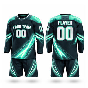 Ensembles de vêtements d'équipe d'été 100% polyester, conçus sur mesure, service OEM, impression par sublimation du nom de l'équipe, séchage rapide - Product Image 2