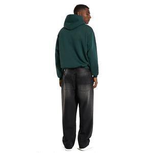 Sweatshirts à capuche d'automne pour hommes 70% coton 30% polyester blanc mélangé pull à capuche personnalisé oversize crop boxy sweat à capuche - Product Image 4