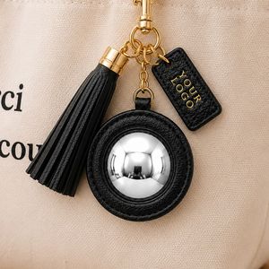 Porte-clés miroir convexe avec pendentif en cuir pour téléphone, photographie de selfie, décoration de sac - Product Image 4