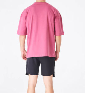 T-shirts et shorts tendance brodés à col montant en coton biologique pour hommes – Collection High Street - Product Image 2